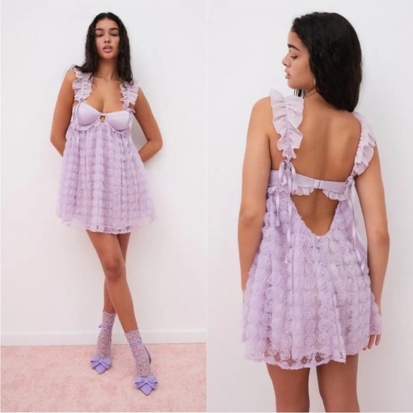 For Love And Lemons Dresses & Skirts - For love and lemons purple poppy babydoll dress size L